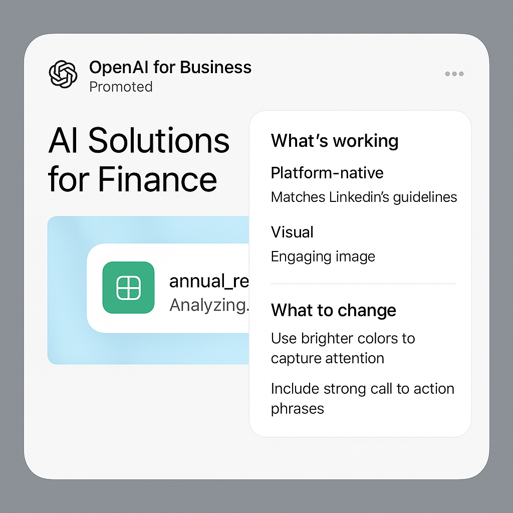 Creative generation interface